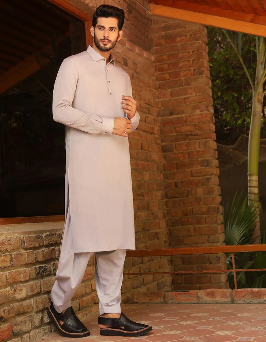 LIGHT GREY KAMEEZ SHALWAR | JJKS-A-US-34027/W20/JJ7048