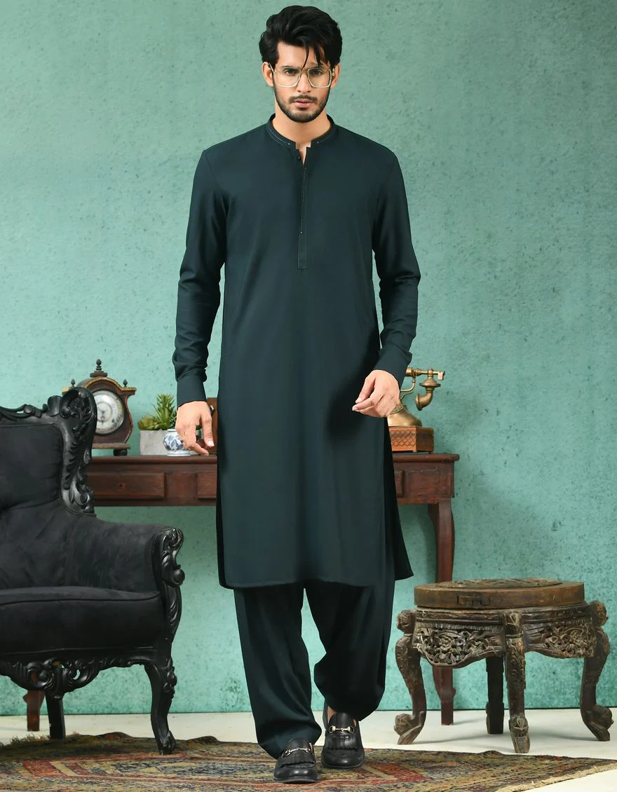 DIGGREENISH GREY KAMEEZ SHALWAR | JJKS-A-US-42250/S21/JJ7480-CL