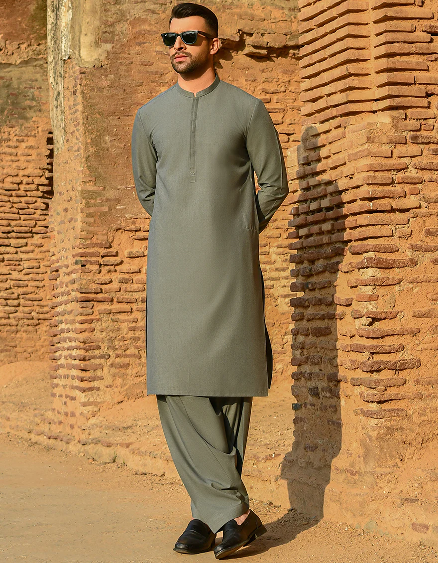 SAGE VISCOSE KAMEEZ SHALWAR | JJKS-A-US-42328/S22/JJ8105-CL