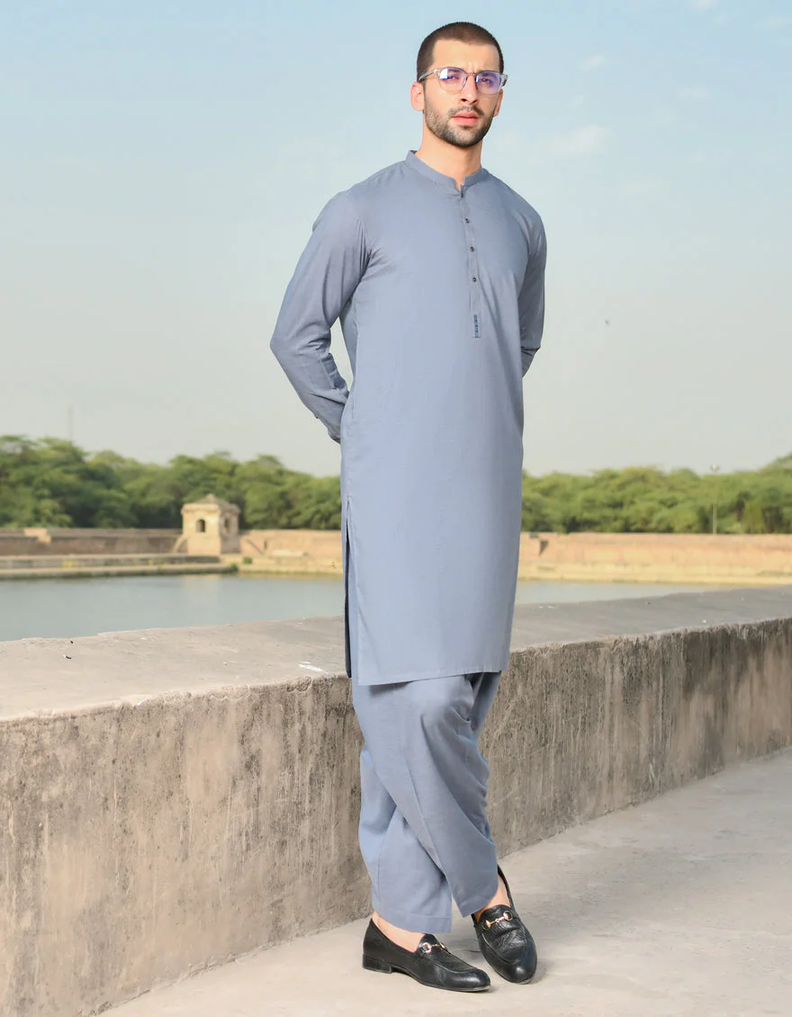 SEA BLUE VISCOSE KAMEEZ SHALWAR | JJKS-A-US-44042/S22/JJ8261-CL