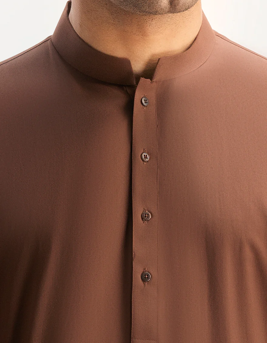 BROWN BLENDED KAMEEZ SHALWAR | JJKS-A-US-47006-R1-AP/S23/JJ8733-PN - Image 2