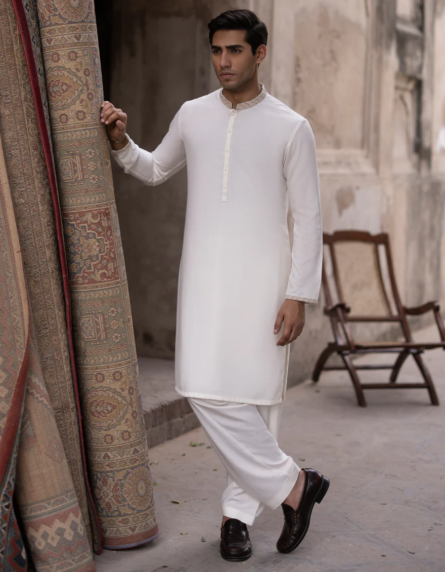 CREAM BLENDED KAMEEZ SHALWAR | JJKS-A-US-47032/S23/JJ8712-FL
