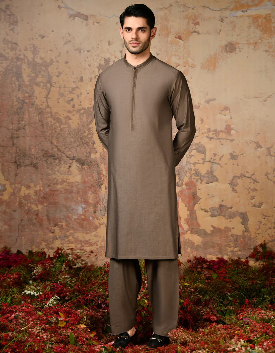 BROWN CVC KAMEEZ SHALWAR | JJKS-S-37827/S24/JJ8