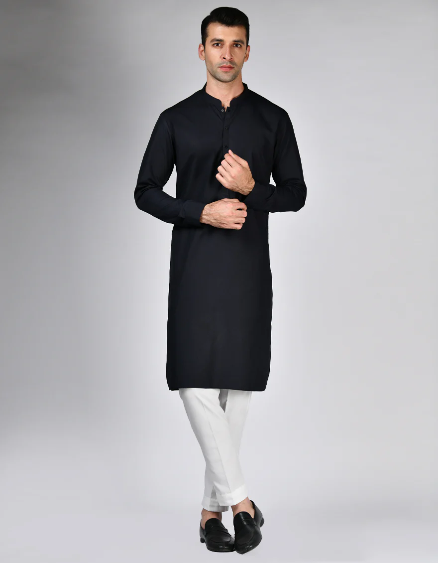 BLACK BLENDED KAMEEZ SHALWAR | JJKS-S-47170/S24/JJ9