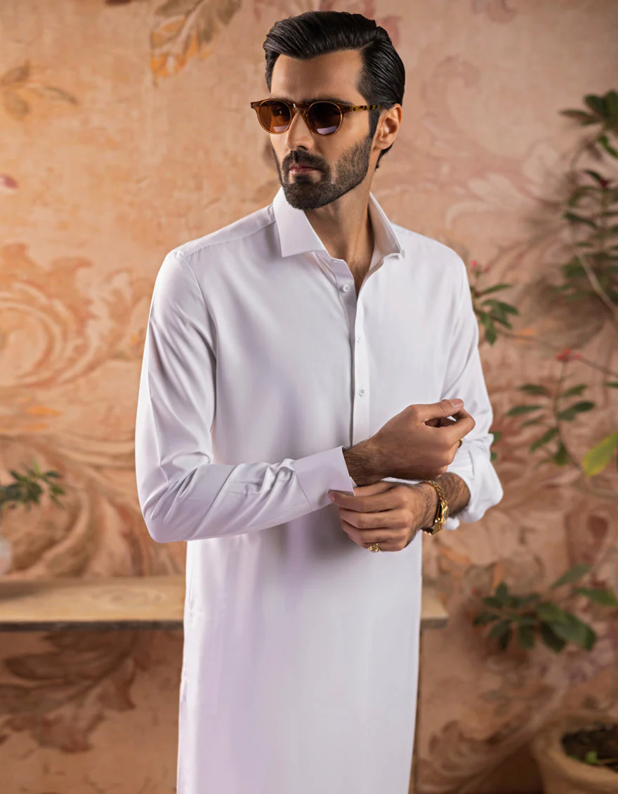 WHITE BLENDED WHITE KAMEEZ SHALWAR | JJKS-S-US-30727-R14-AP/S23/JJ8732-PN - Image 2