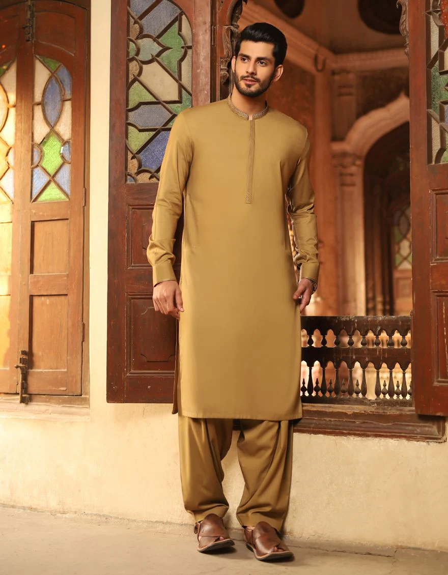OLIVE KAMEEZ SHALWAR | JJKS-S-US-31124/S21/JJ6531
