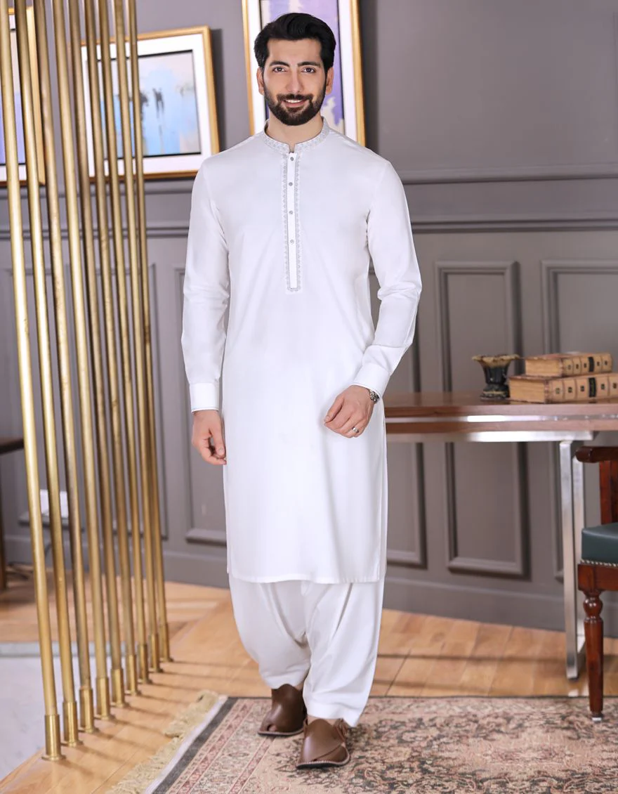 OFF WHITE KAMEEZ SHALWAR | JJKS-S-US-31170/S21/JJ7255