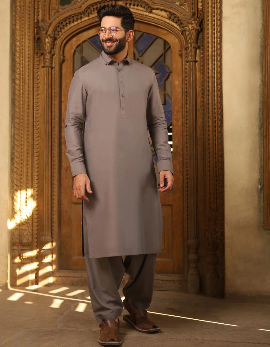 MUD GREY KAMEEZ SHALWAR | JJKS-S-US-34008/S21/JJ7020