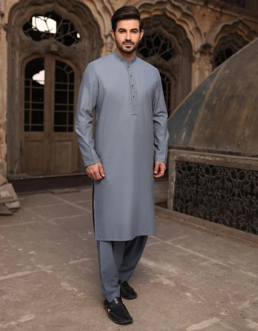 GREY KAMEEZ SHALWAR | JJKS-S-US-34013/S21/JJ7020