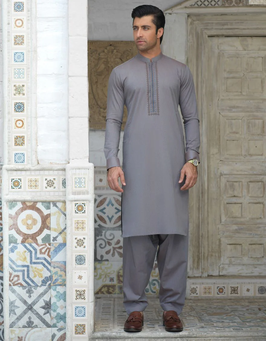TITANIUM GREY KAMEEZ SHALWAR | JJKS-S-US-34088/S21/JJ7239-SF