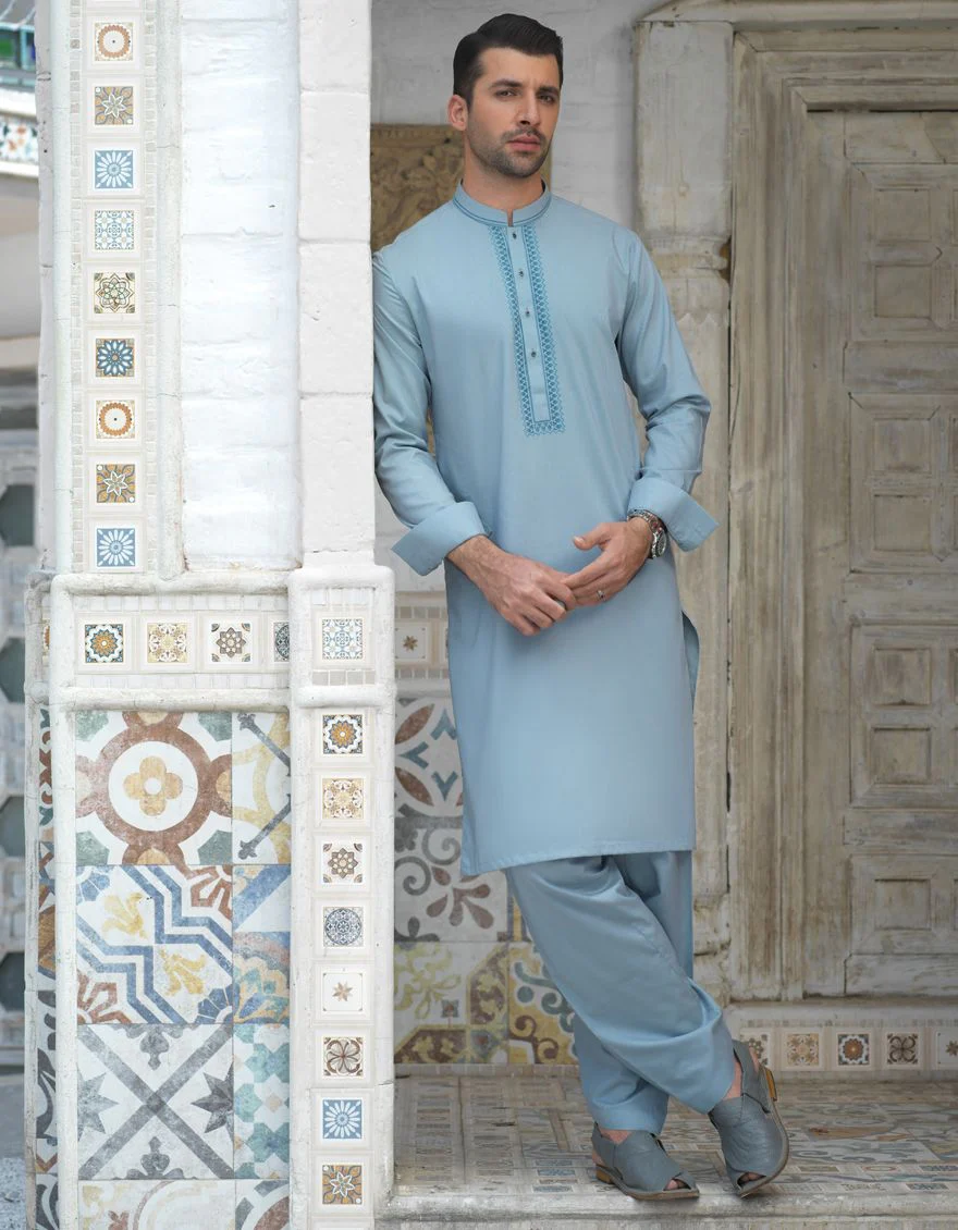 SKY WHITE KAMEEZ SHALWAR | JJKS-S-US-34090/S21/JJ7239-SF