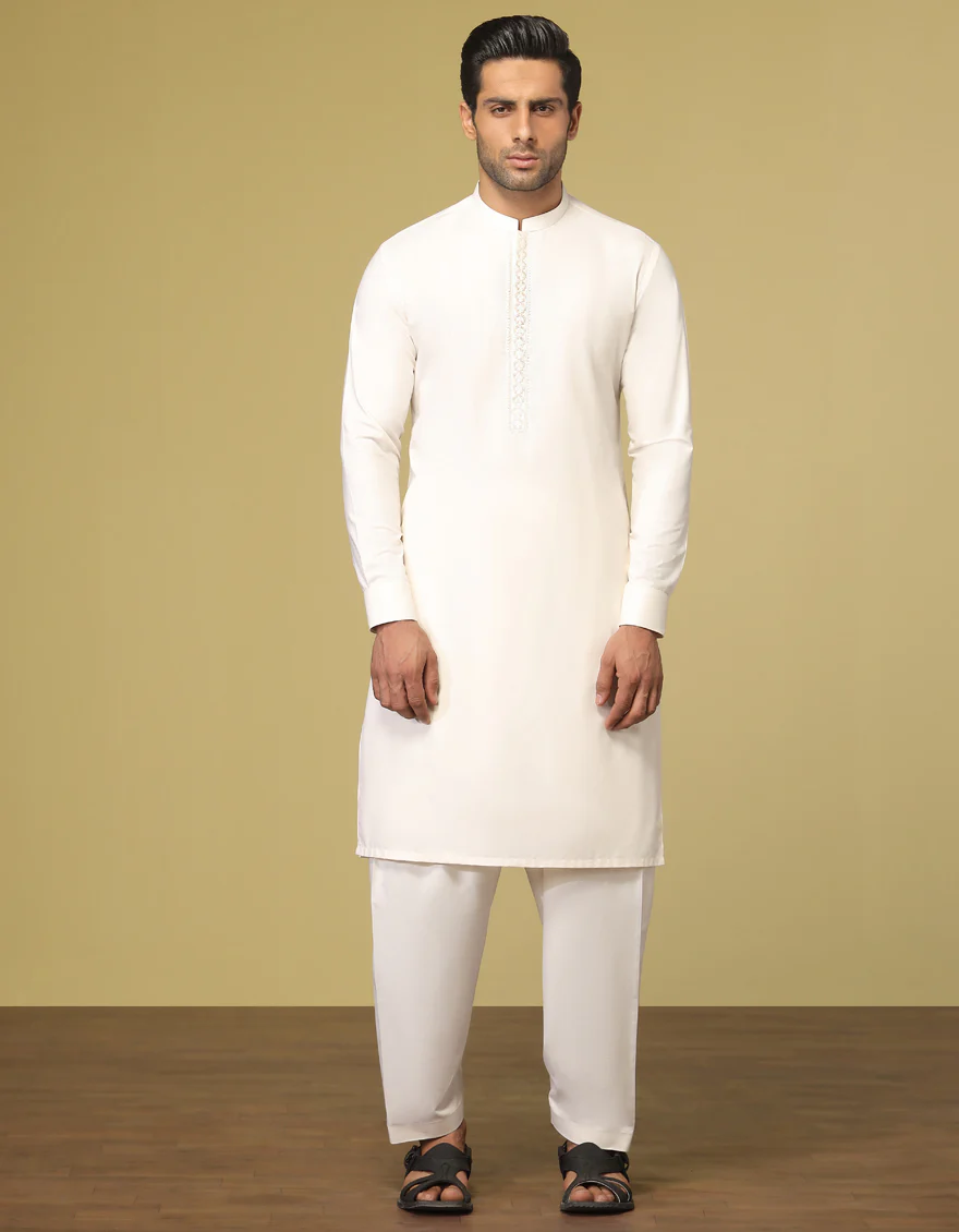 IVORY BLENDED KAMEEZ SHALWAR | JJKS-S-US-34196/S22/JJ8238-SF