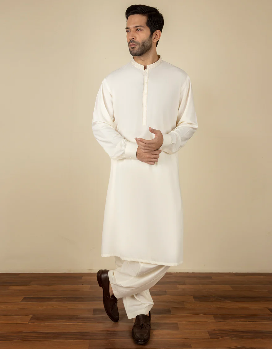 CREAM BLENDED KAMEEZ SHALWAR | JJKS-S-US-34226/S22/JJ8189-SF