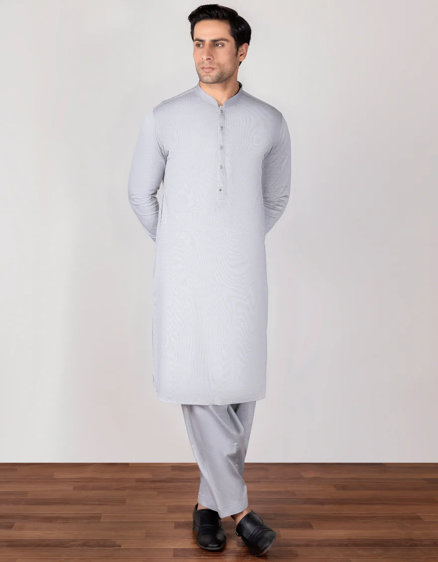 GREY COTTON KAMEEZ SHALWAR | JJKS-S-US-34236/S22/JJ8197-CL