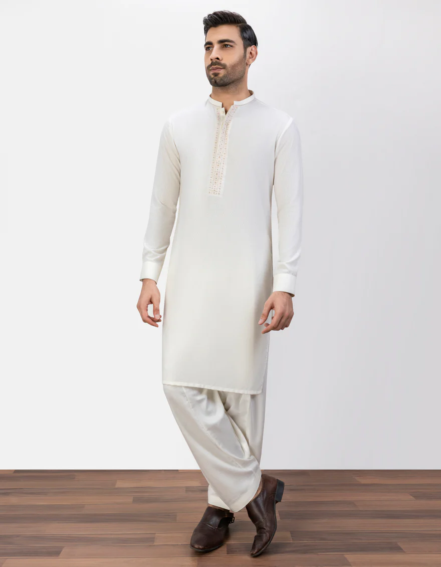 IVORY BLENDED KAMEEZ SHALWAR | JJKS-S-US-34485/S23/JJ8712-FL