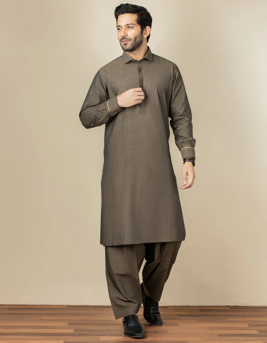 SAND COTTON KAMEEZ SHALWAR | JJKS-S-US-35895/S22/JJ7613-EX