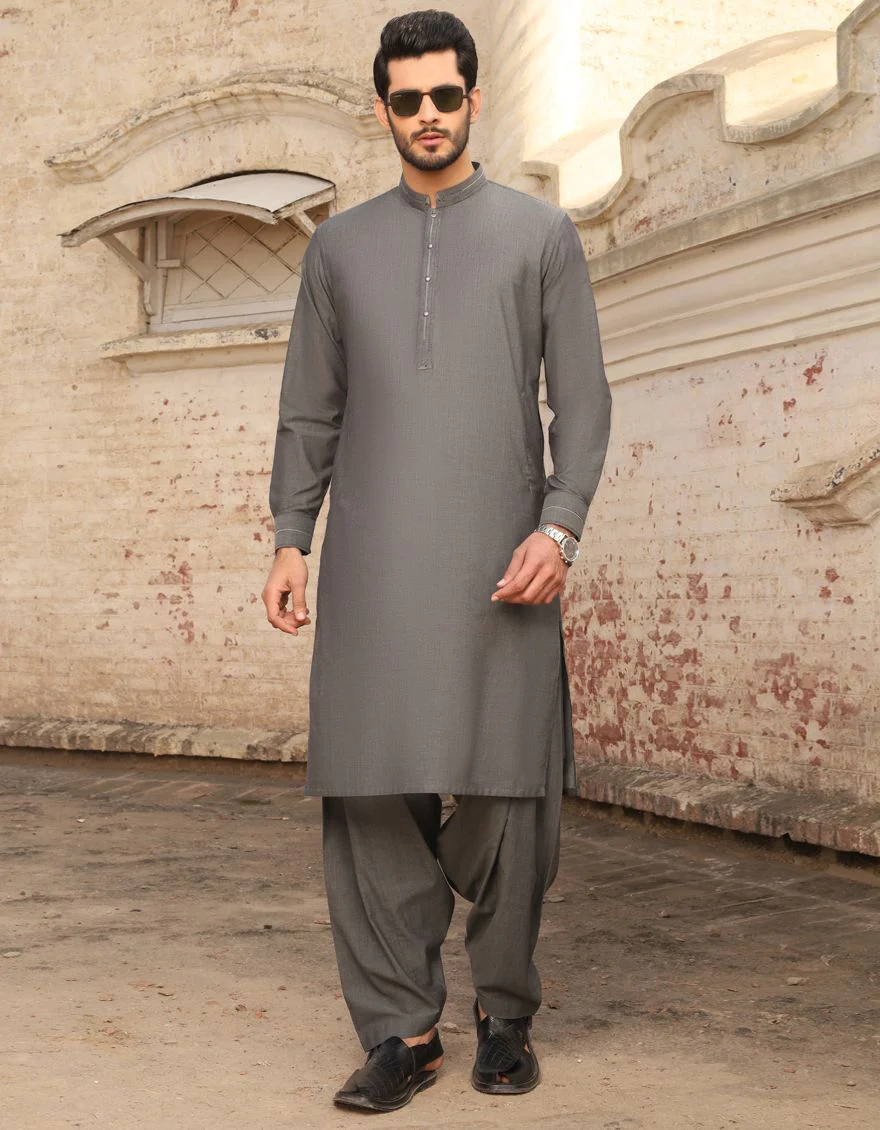 DARK GREY KAMEEZ SHALWAR | JJKS-S-US-36540/S19/JJ6451