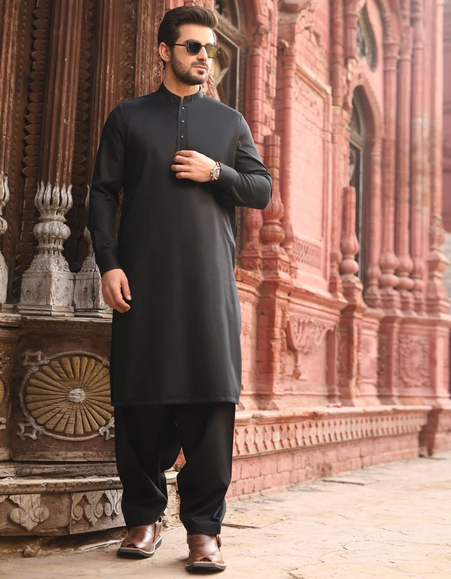 BLACK KAMEEZ SHALWAR | JJKS-S-US-36675/S20/JJ6957