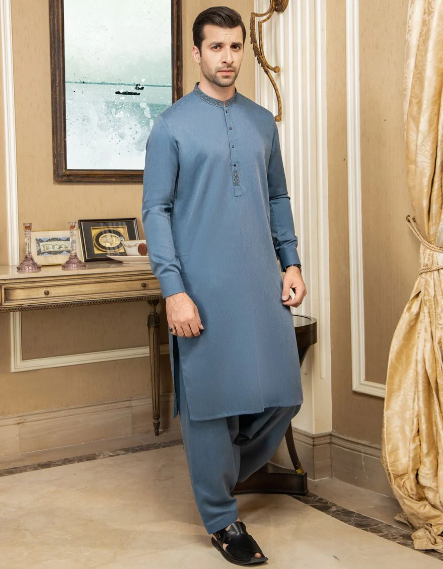 TEAL KAMEEZ SHALWAR | JJKS-S-US-36791/S21/JJ7225-SF