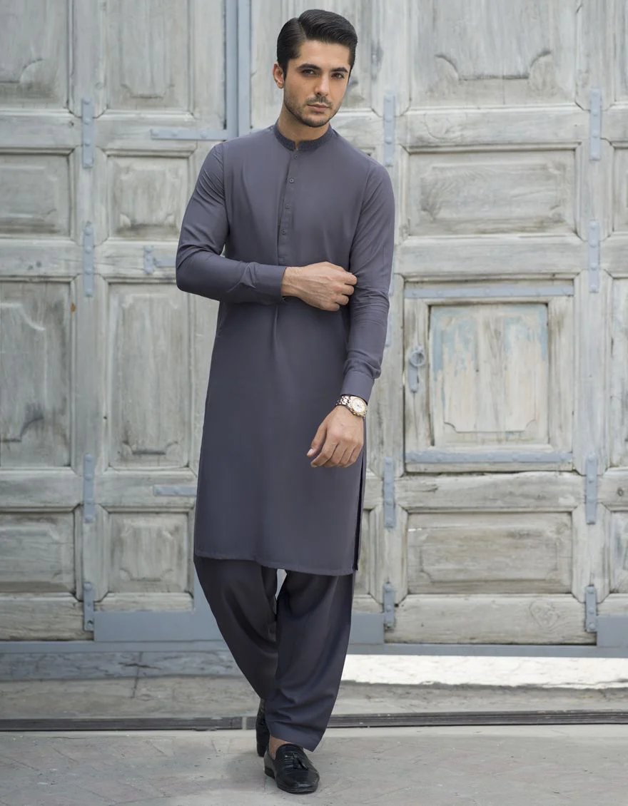 MAGNET GREY KAMEEZ SHALWAR | JJKS-S-US-36823/S21/JJ7231-SF