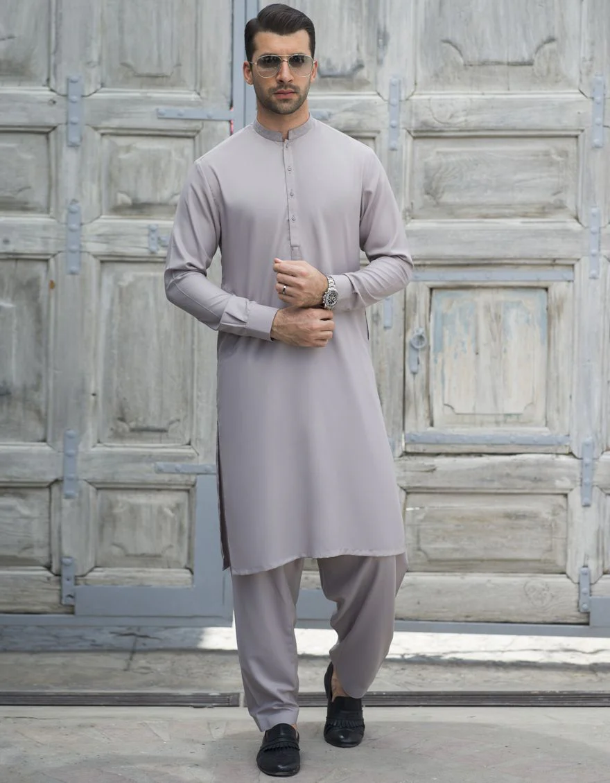 SMOKE GREY KAMEEZ SHALWAR | JJKS-S-US-36825/S21/JJ7231-SF