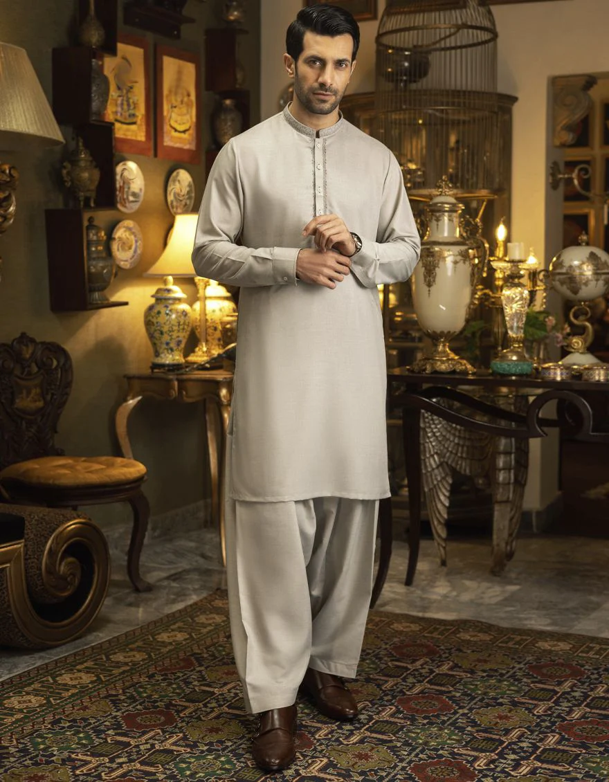 GREY KAMEEZ SHALWAR | JJKS-S-US-36857/S22/JJ7410-SF