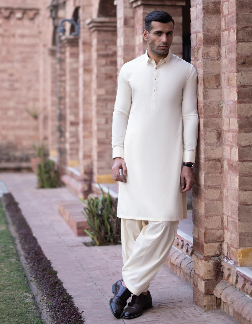CREAM CVC KAMEEZ SHALWAR | JJKS-S-US-36999/S23/JJ8746-PN