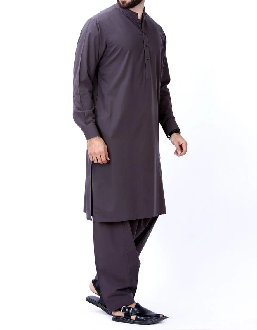 BROWN COTTON KAMEEZ SHALWAR | JJKS-S-US-37224/S18/JJ5898