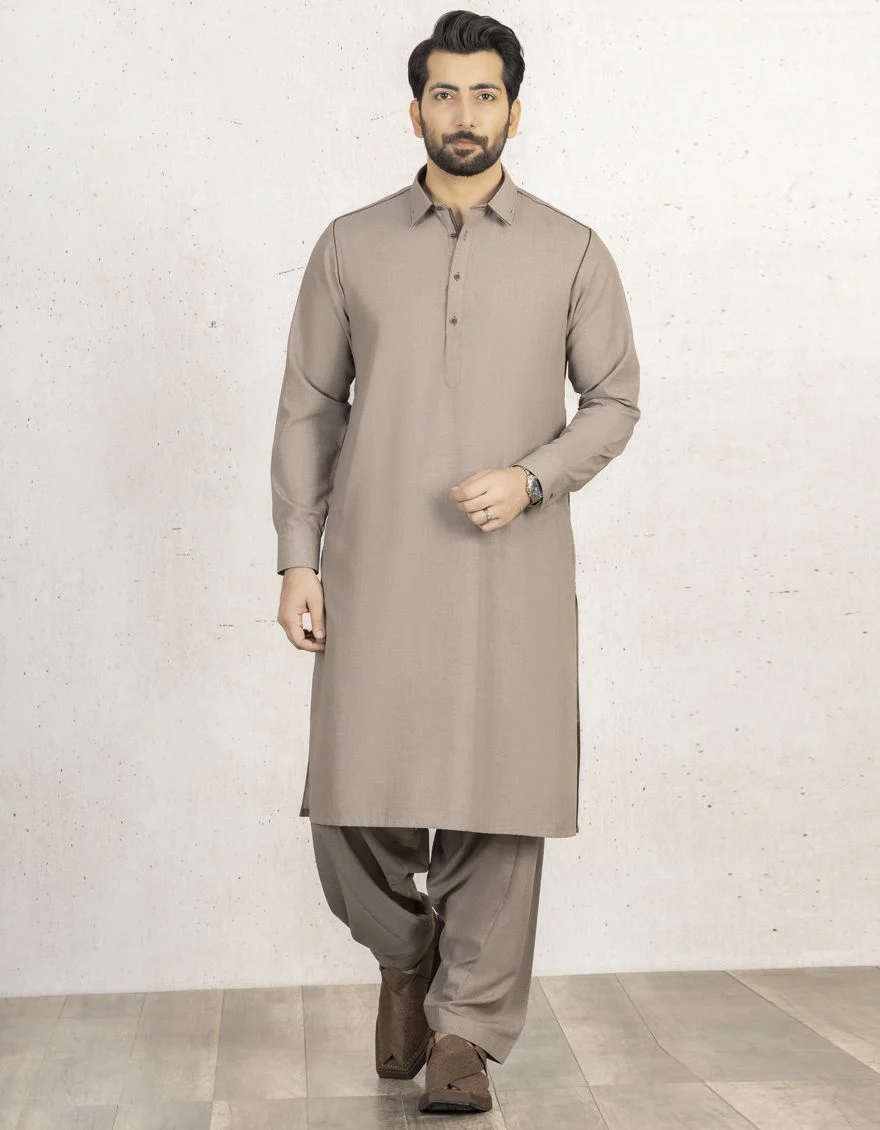 MUSTARD BROWN KAMEEZ SHALWAR | JJKS-S-US-39181/S21/JJ7321-EX