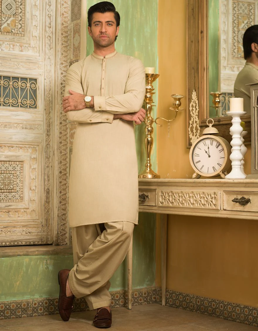 BEIGE KAMEEZ SHALWAR | JJKS-S-US-40095/S21/JJ7409-SF