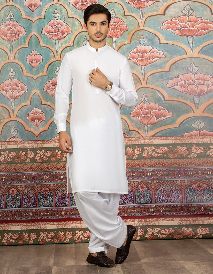 WHITE KAMEEZ SHALWAR | JJKS-S-US-40133/S21/JJ7235-SF