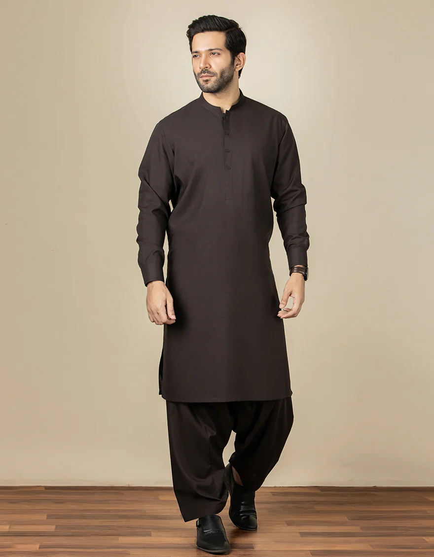 BLACK COFFEE BLENDED KAMEEZ SHALWAR | JJKS-S-US-40260/S22/JJ7632-PN