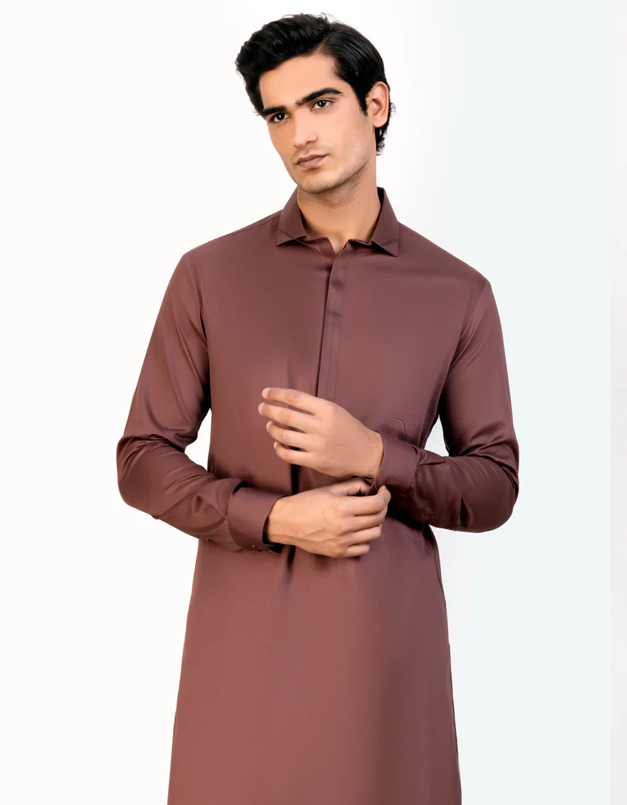 RUSTIC BROWN COTTON KAMEEZ SHALWAR | JJKS-S-US-47048/S23/JJ8770-EX