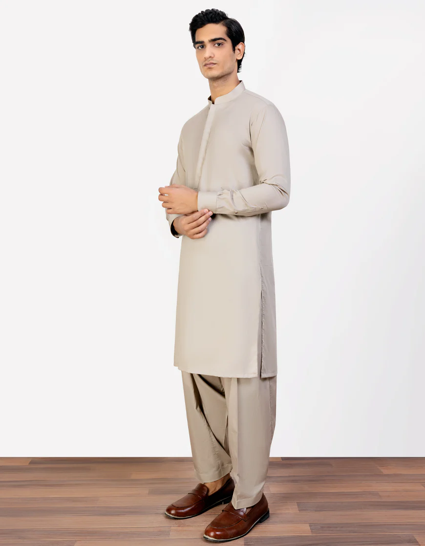 SAND COTTON KAMEEZ SHALWAR | JJKS-S-US-47057/S23/JJ8769-PN