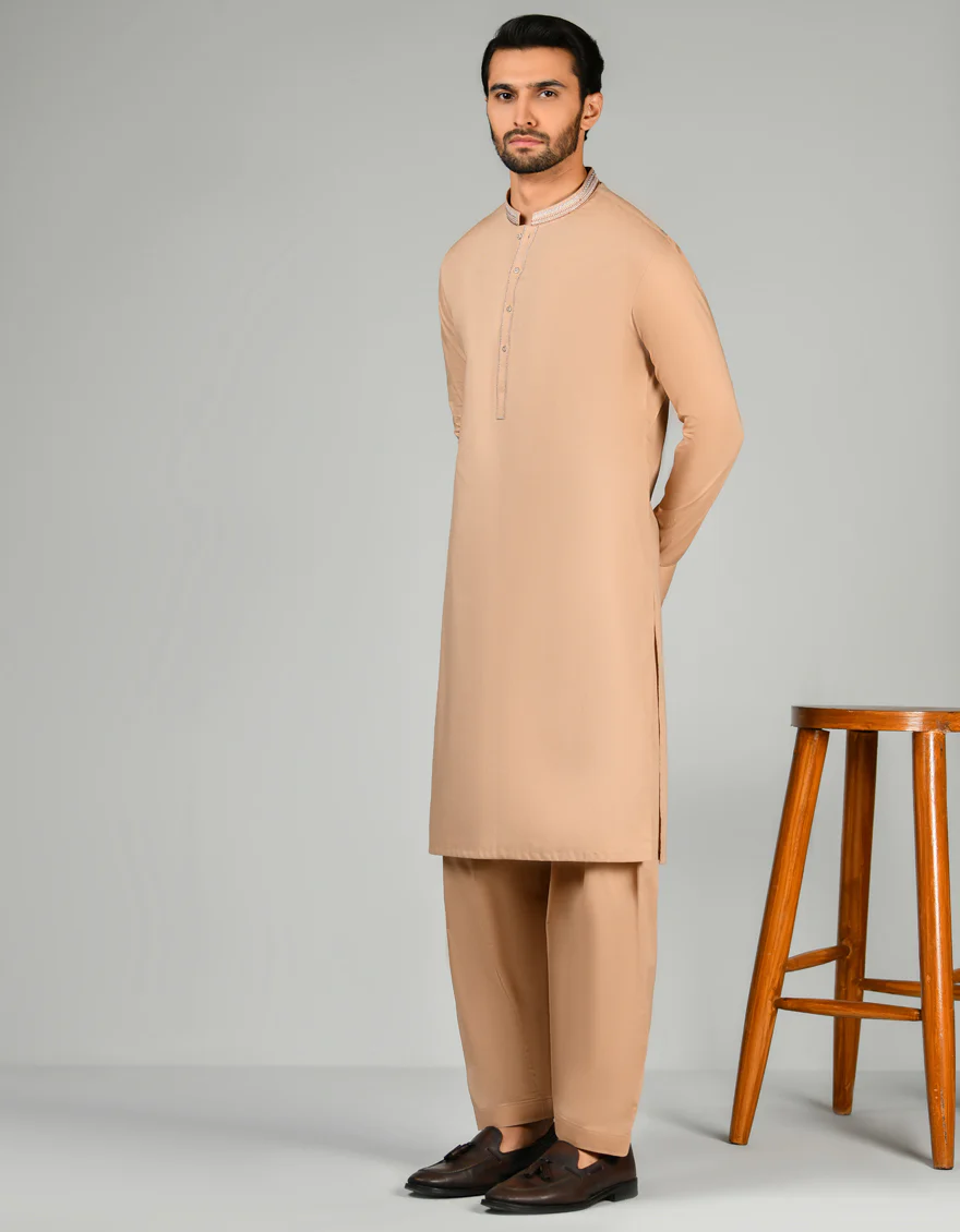 BROWN KAMEEZ SHALWAR | JJKS-US-24-34578