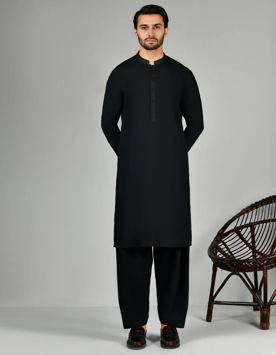 BLACK KAMEEZ SHALWAR | JJKS-US-24-47088