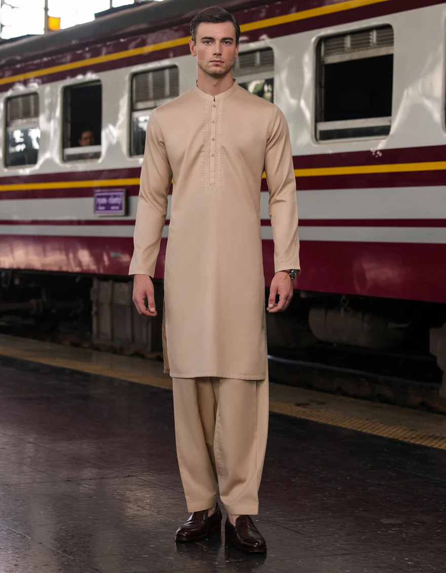 BROWN KAMEEZ SHALWAR | JJKS-US-24-47168