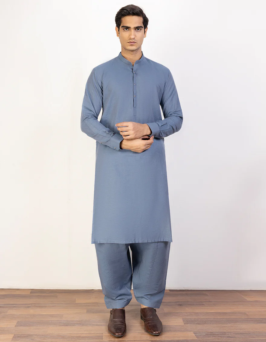 GREY BLENDED KAMEEZ SHALWAR | JJKS-US-43257/A23/JJ8186-CL