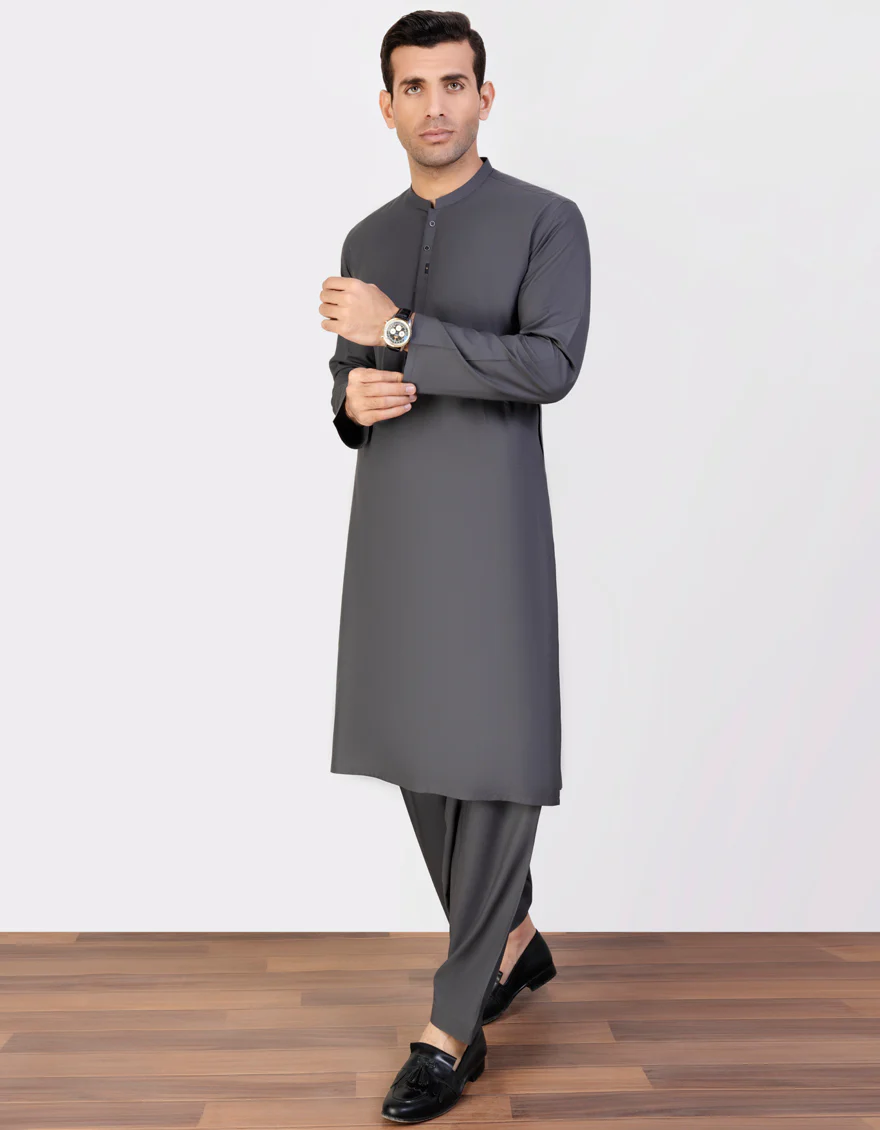 GREY BLENDED KAMEEZ SHALWAR | JJKS-US-43283/A23/JJ8836-CL