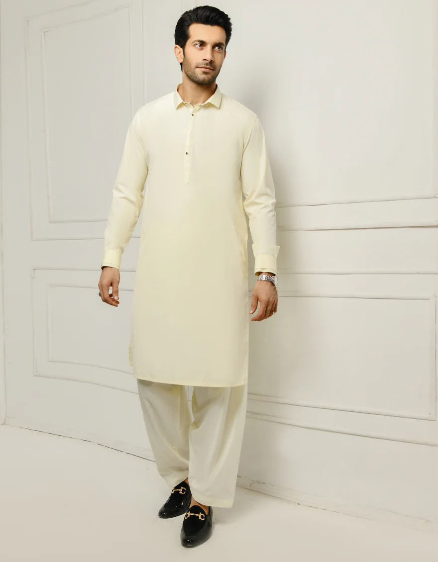 CREAM VISCOSE KAMEEZ SHALWAR | JJKS-US-44155/A22/JJ8611-CL