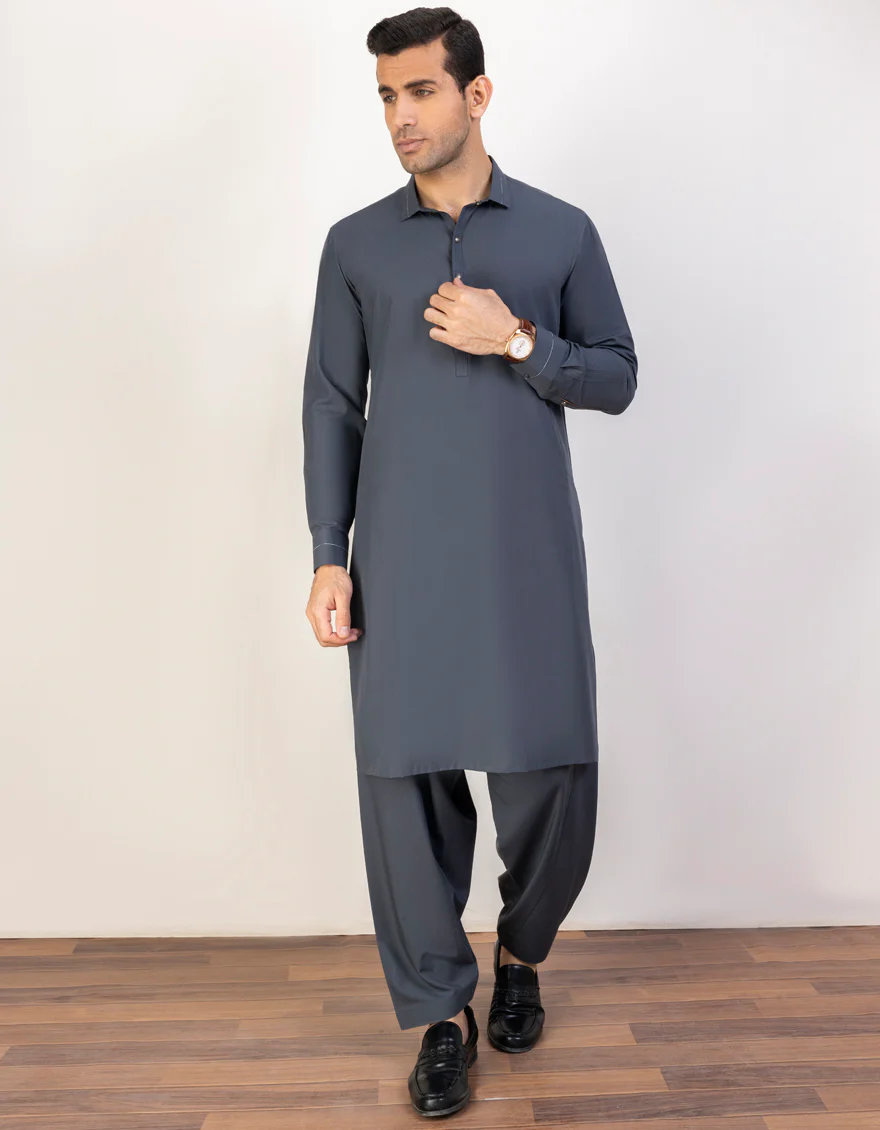 GREY BLENDED KAMEEZ SHALWAR | JJKS-US-45116/A23/JJ8833-CL