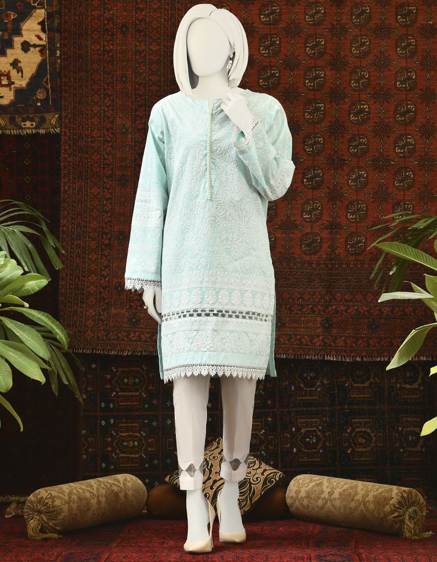 SEA BLUE LAWN KURTI | JJLK-S-JPWK-US-22-663 FB/40*40/90*60