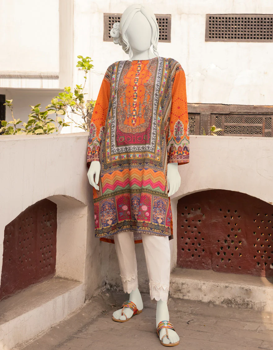 ORANGE SILK KURTI | JJLK-S-JPWK-US-22-731 FB/FF-469
