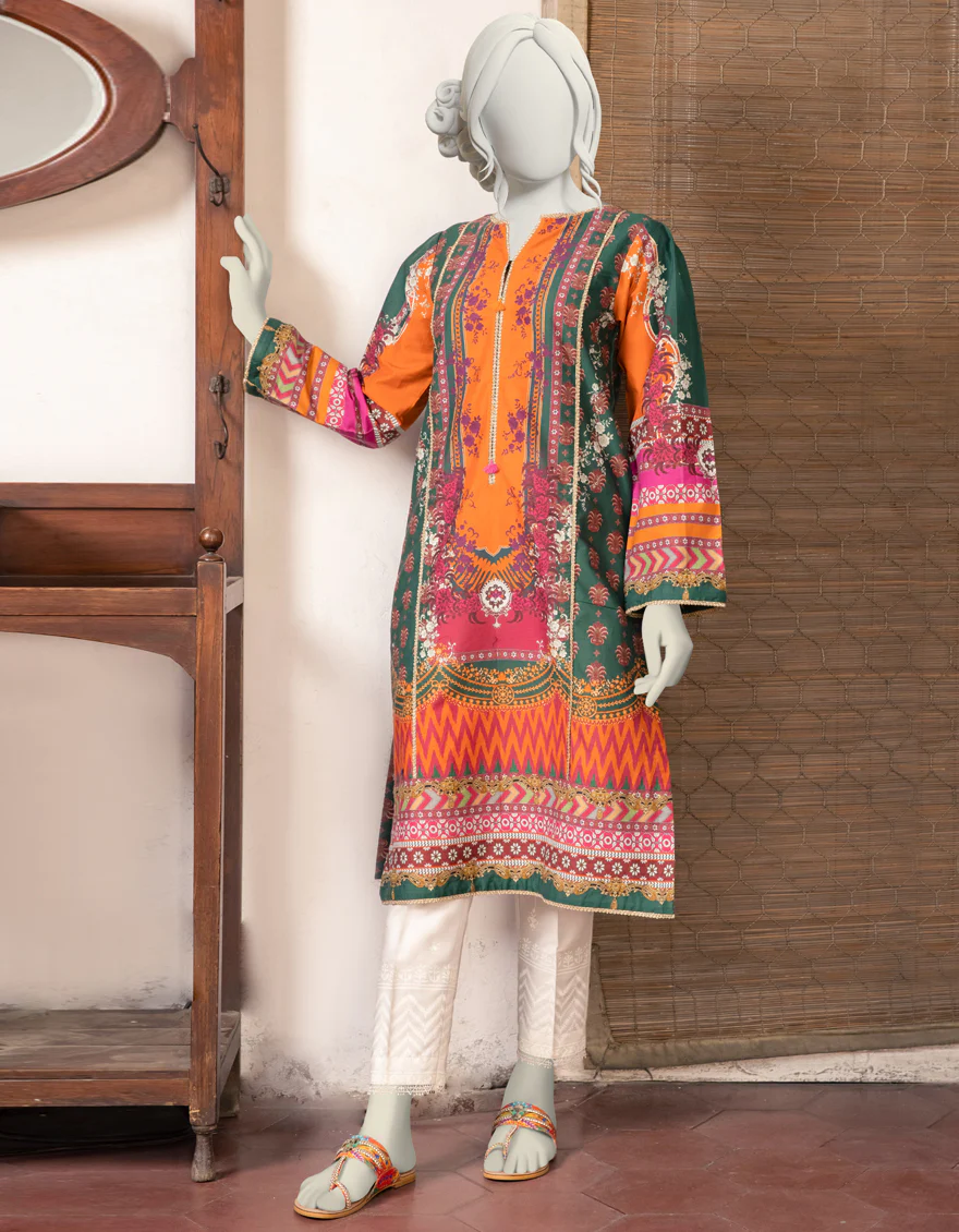 GREEN LAWN KURTI | JJLK-S-JPWK-US-22-740 FB/EMERALD