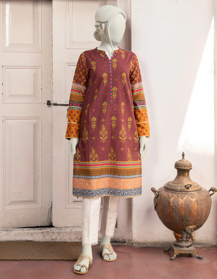 MAROON LAWN KURTI | JJLK-S-JPWK-US-22-743 FB/EZRA