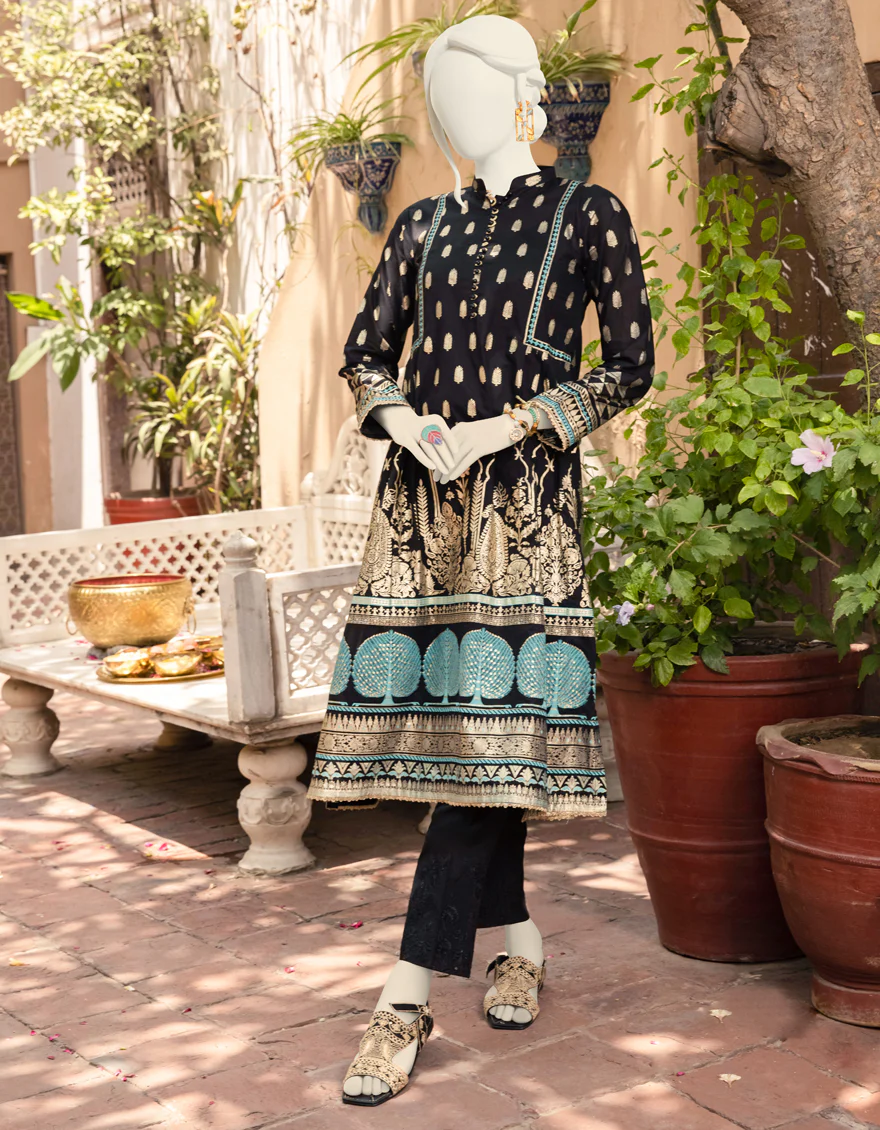 BLACK LAWN KURTI | JJLK-S-JPWK-US-22-755 FB/KRITI