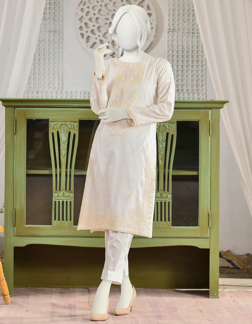 WHITE LAWN KURTI | JJLK-S-JPWK-US-22-761 FB/RFD