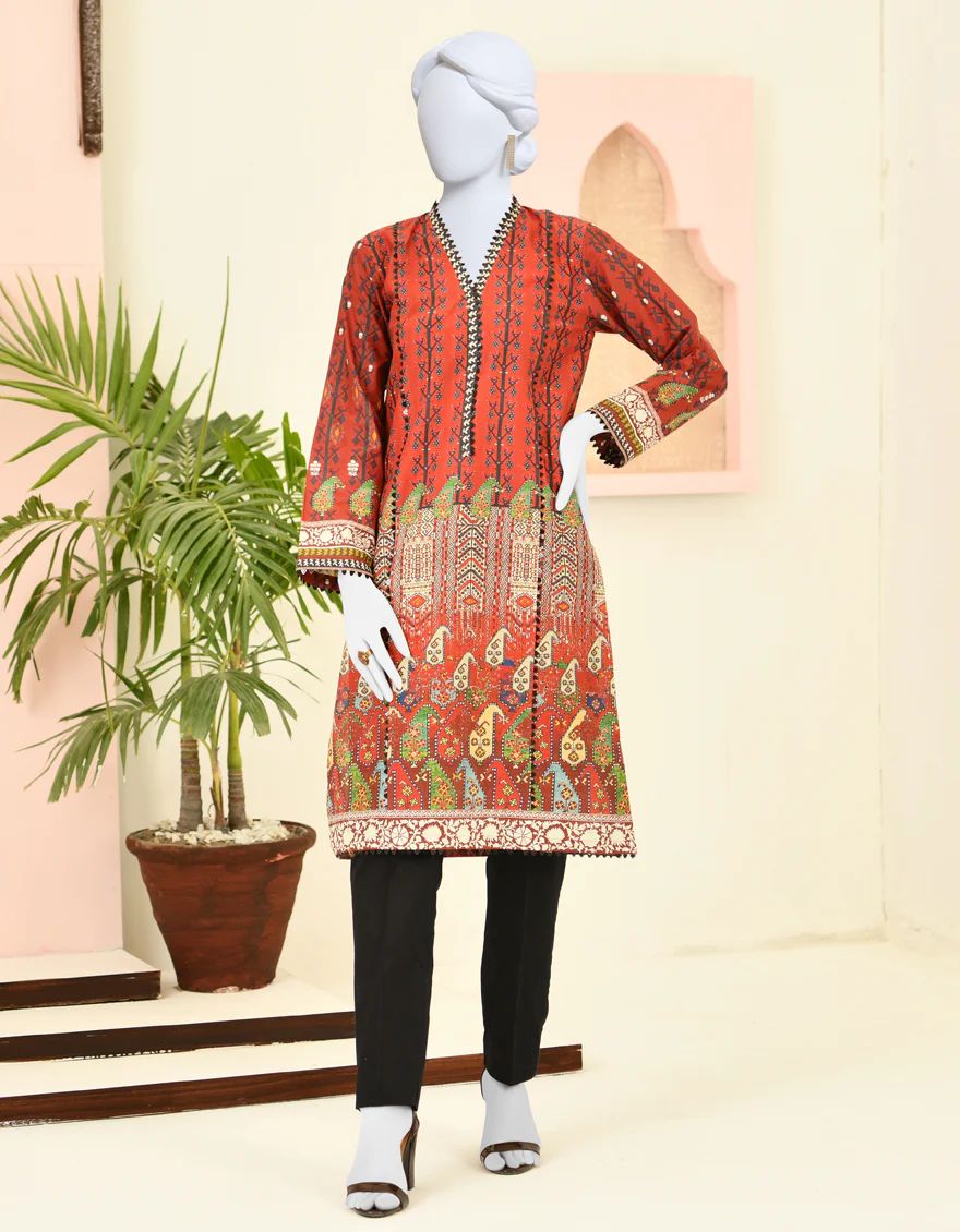 RED CAMBRIC KURTI | JJLK-S-JPWK-US-23-915 FB/AROMA