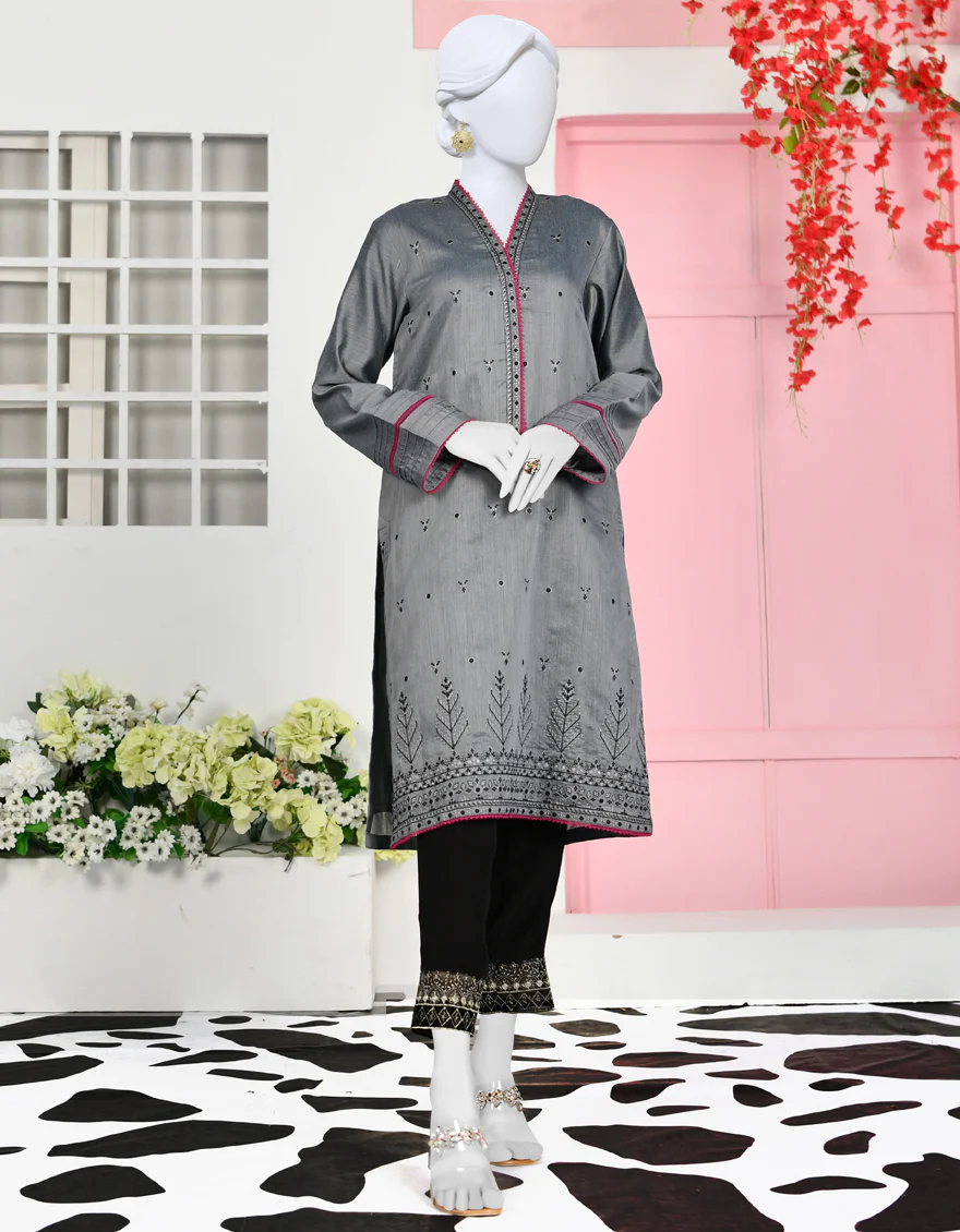 GREY COTTON KURTI | JJLK-S-JPWK-US-23-928 FB/JQ-892