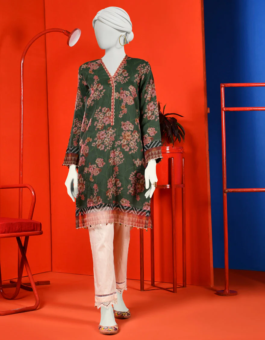 GREEN KURTI | JJLK-S-JPWK-US-23-954 FB/BRONZE